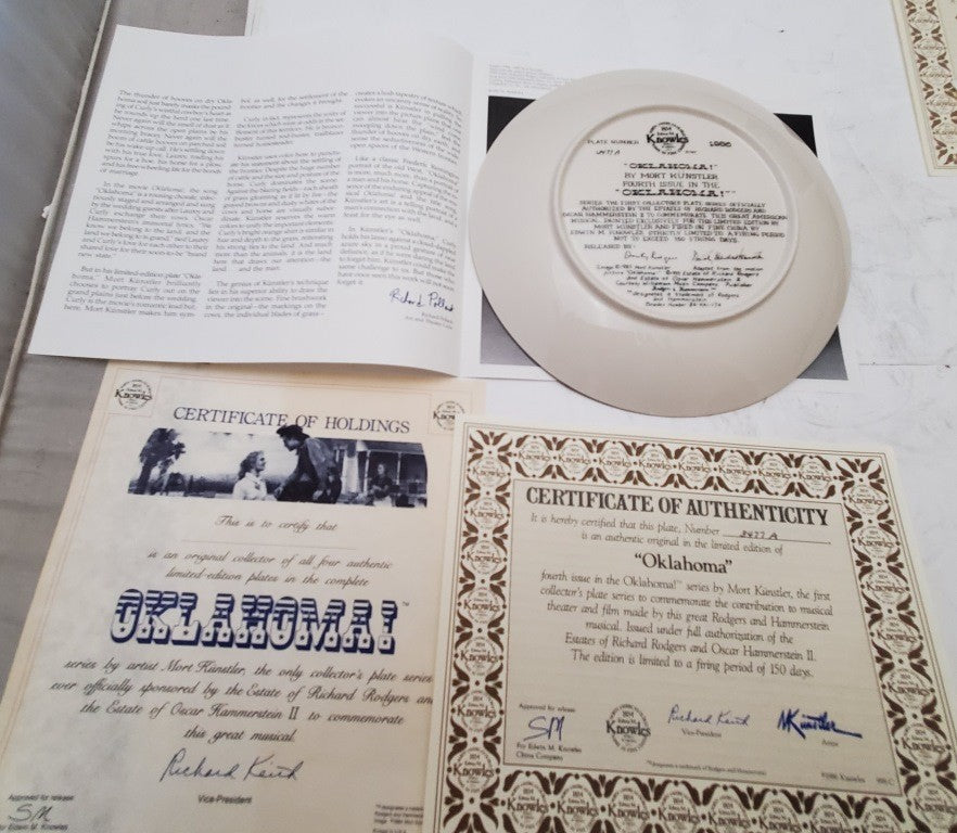 Knowles Collectors Plate Oh What a Beautiful Morning, I Can't Say No and More