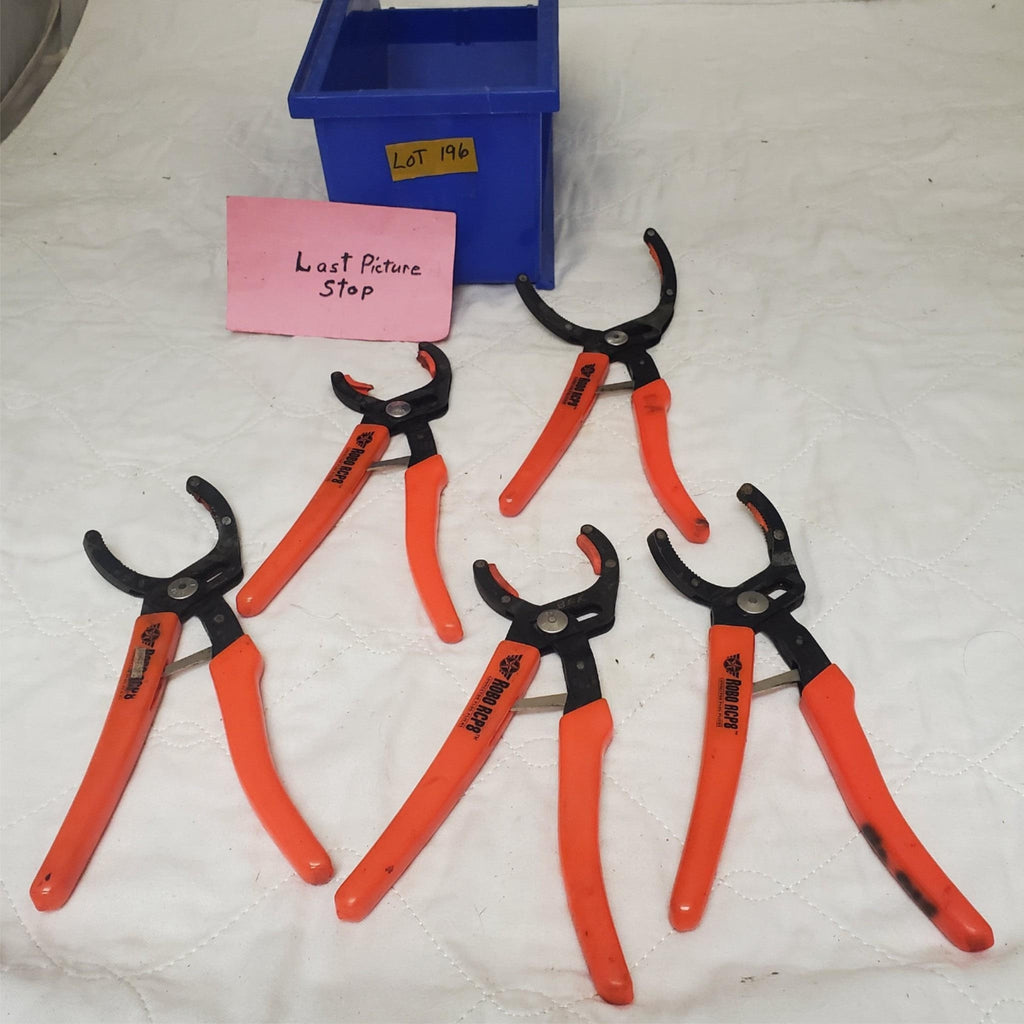 Lot of 5 ROBO Oil Filter Wrench Pliers LOT-196