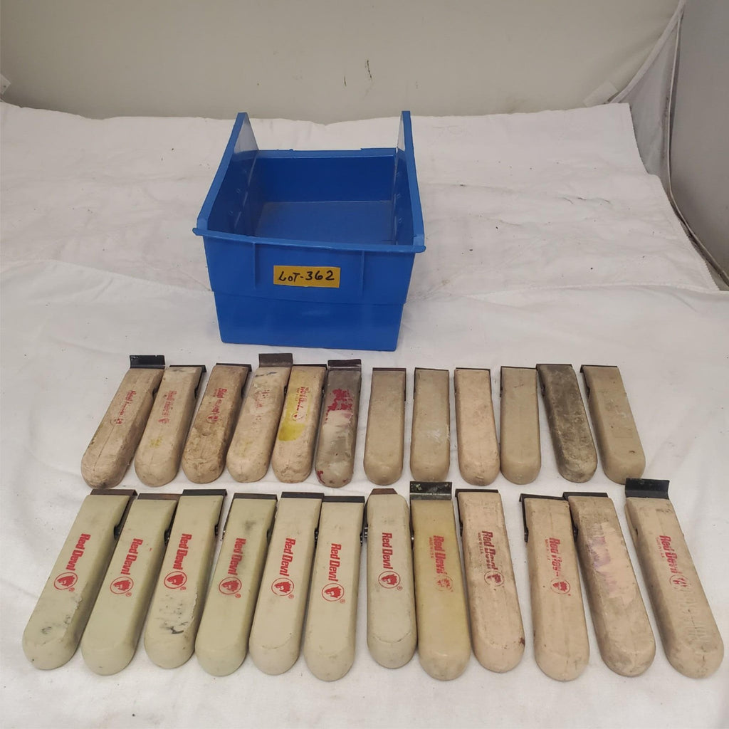 Lot of Assorted 24 Red Devil Single Edge Paint Scraper LOT-362