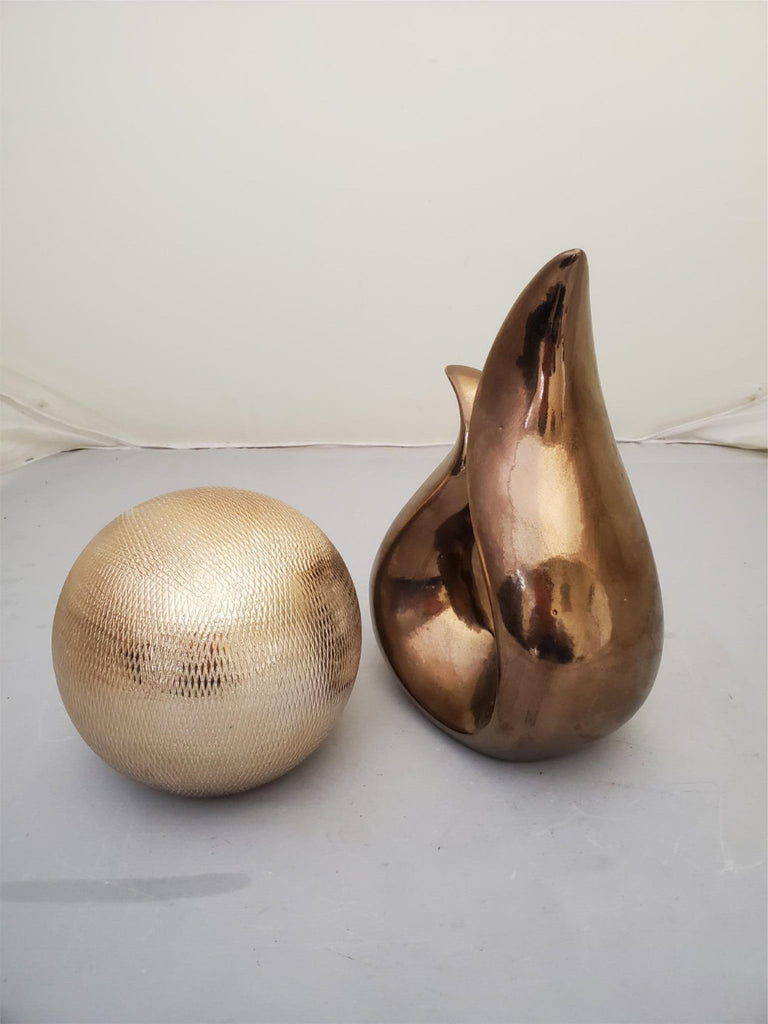 Gold Ball Orb and Abstract Decorative Centerpiece Home Decor