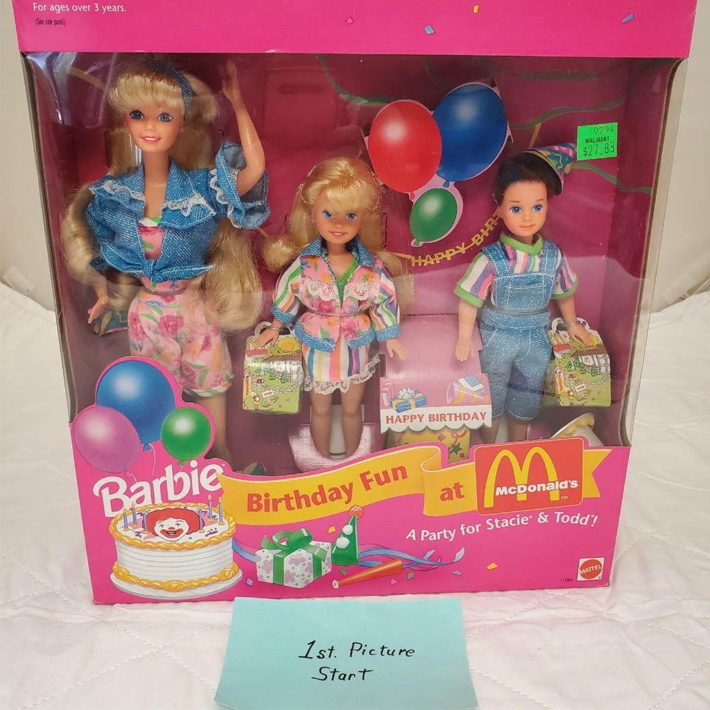 1993 Barbie Birthday Fun at McDonald’s Playset Rare Walmart Exclusive Mattel