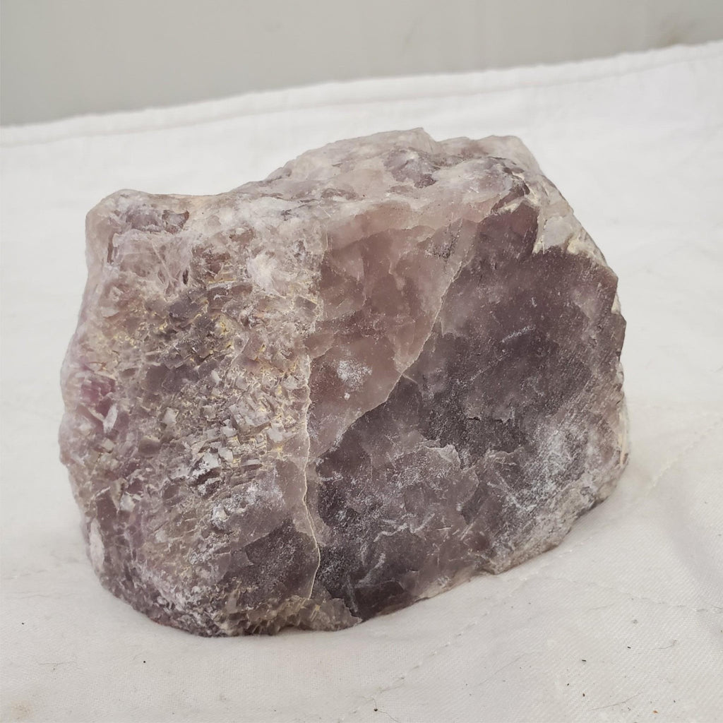 Natural Lepidolite Crystal Sliced Coarse Purple Mica Rock