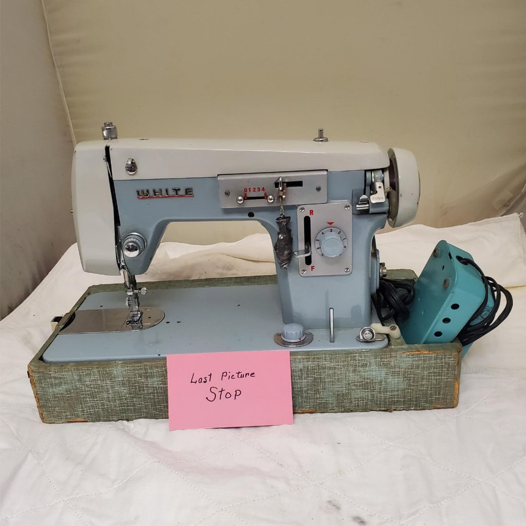 Vintage White Zig Zag Sewing Machine