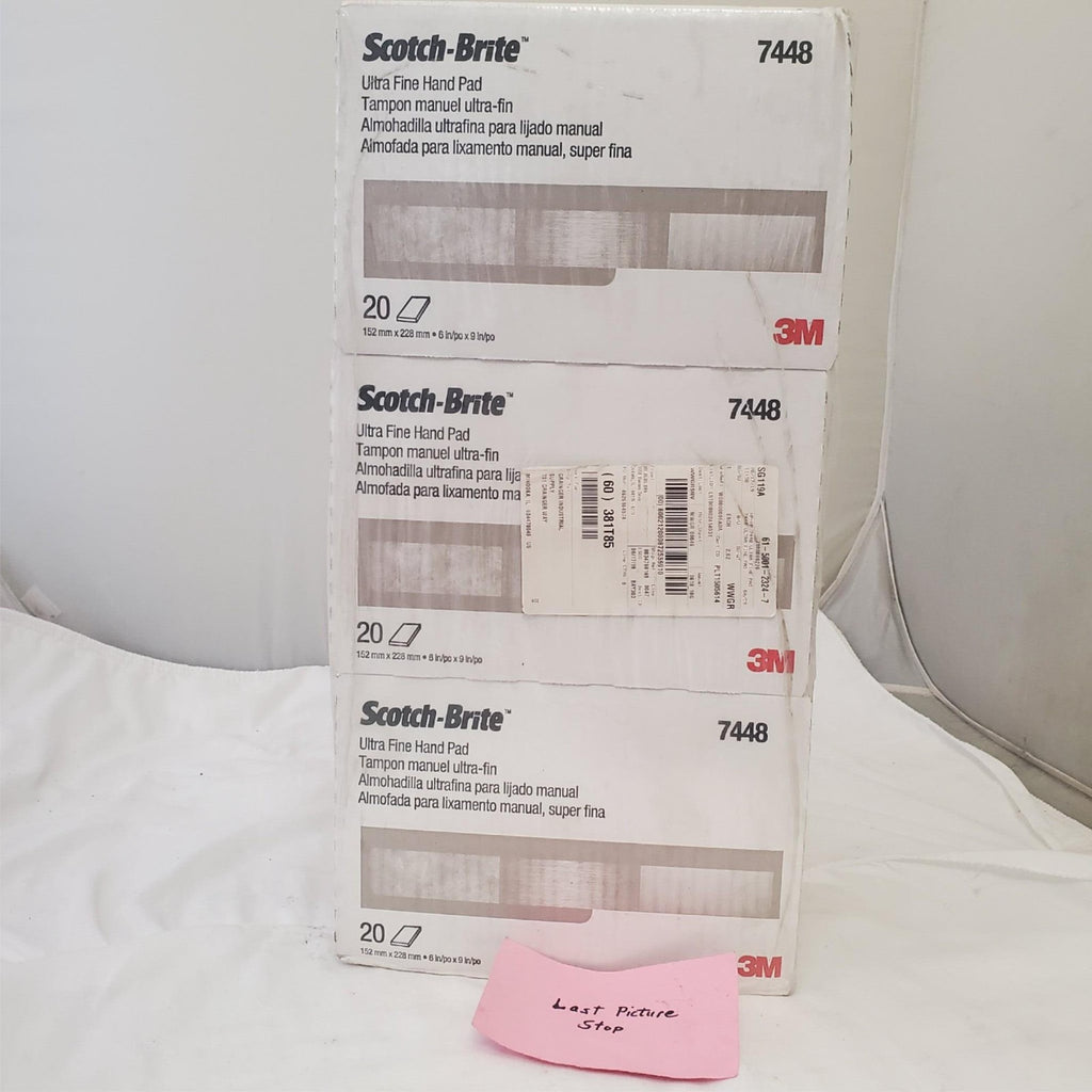 Lot of 60 3M Scotch-Brite Ultra Fine Hand Pads 07448, 6 in x 9 in