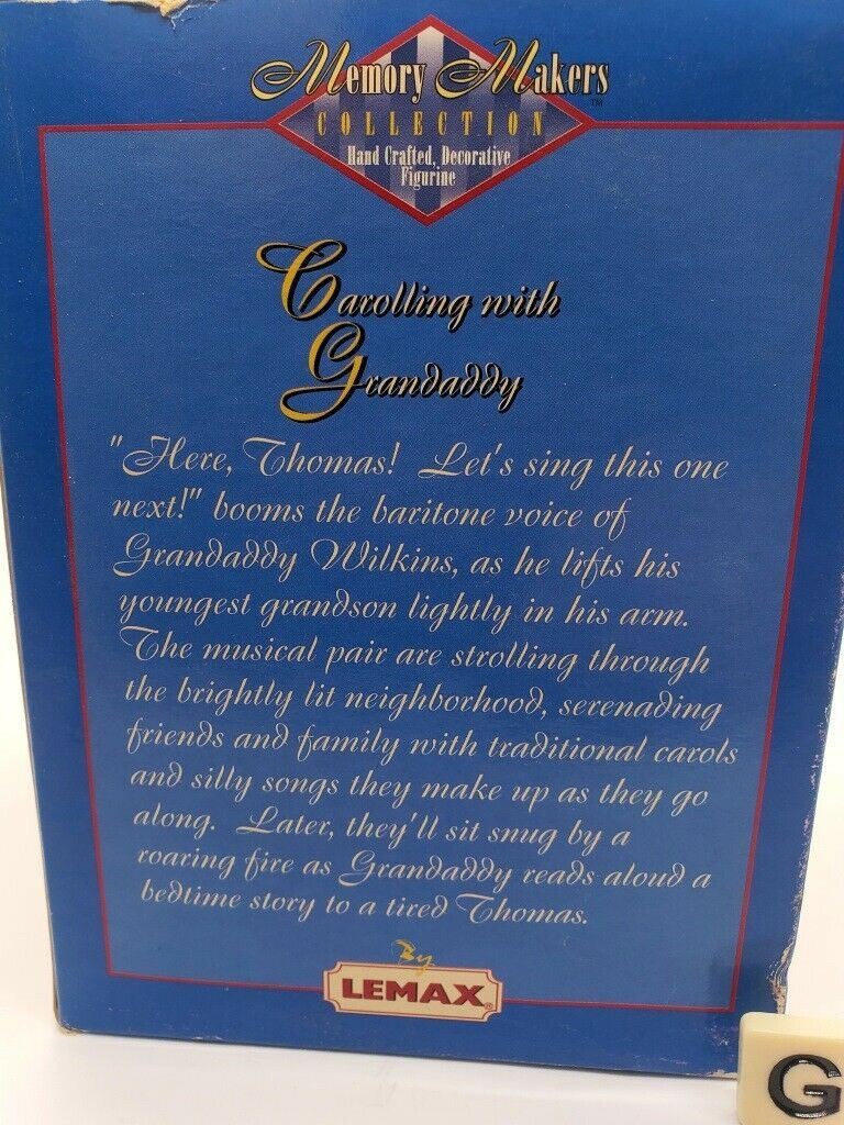 Lemax Memory Makers Collection 1997 Carolling with Grandaddy Christmas 77035