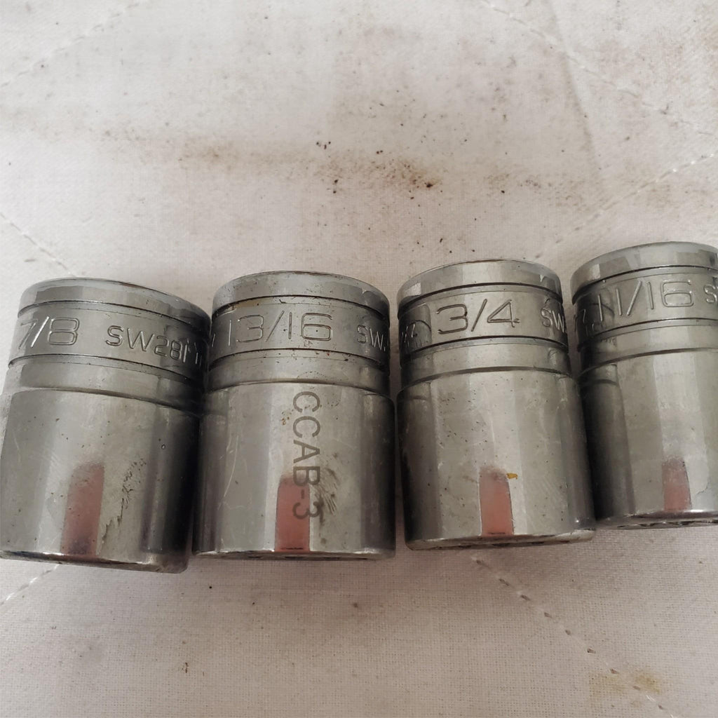 Lot of 12 Snap-on Deep Chrome Socket Mixed Set LOT-AB-18