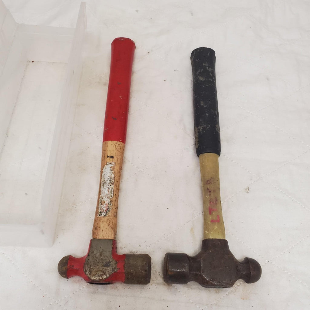 Lot of 2 Assorted Head Ball Pein Hammer with Wood Handle LOT-770