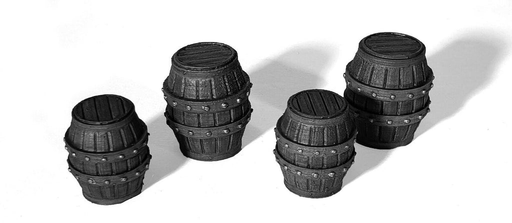 3d Printed 28 mm DnD Miniature Tavern Barrels for tabletop fantasy wargames