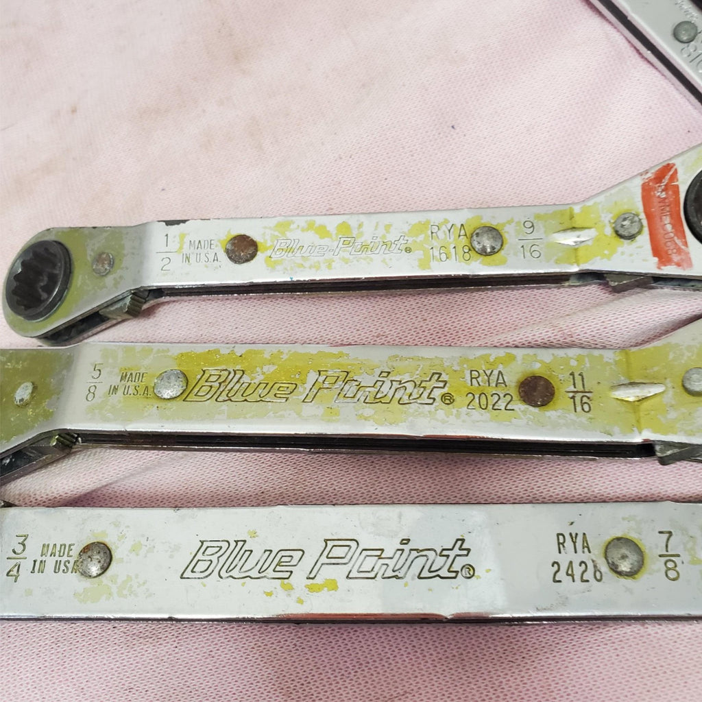 Lot of 5 Assorted Ratcheting Box End Wrench Set LOT-492