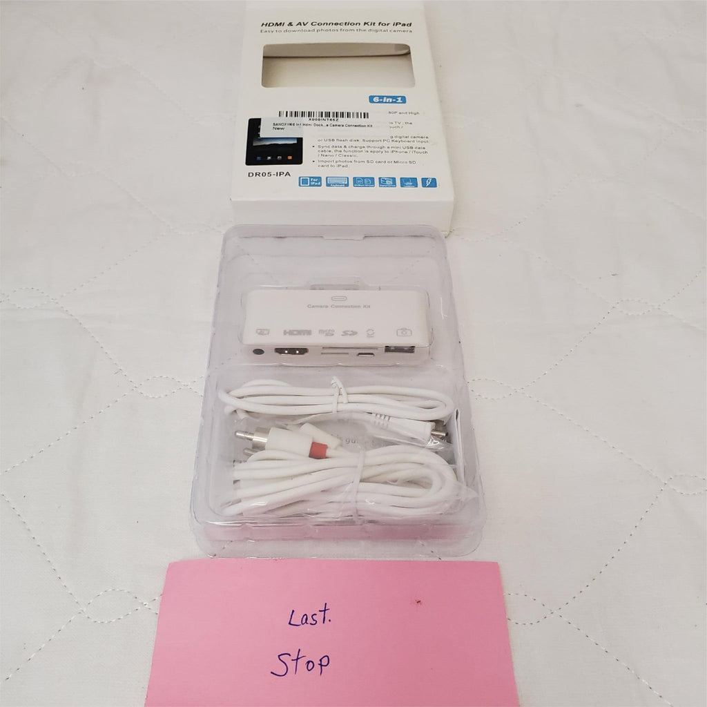 HDMI & AV Connection Kit for Apple Ipad DR05-IPA 6-in-1 Made in China