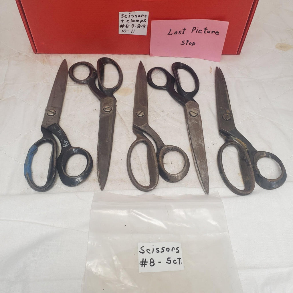 Lot of 5 Upholstery Tailor Cutting Sewing Shears Scissors #8