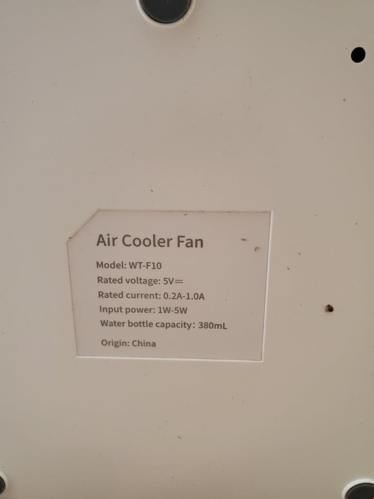Air Cooler Fan Personal Desktop Air Conditioner With 380ml Water Tank WT-F10