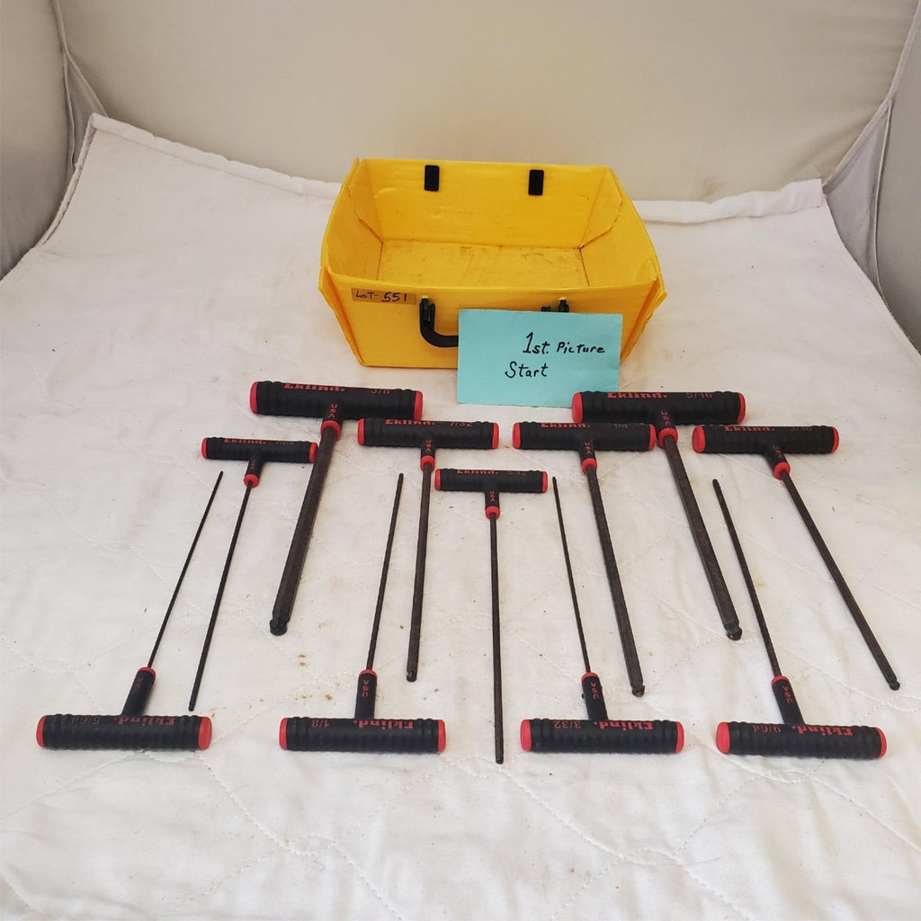 Eklind Tool Power T-Handle Hex T-Key Allen Wrenches Lot 551