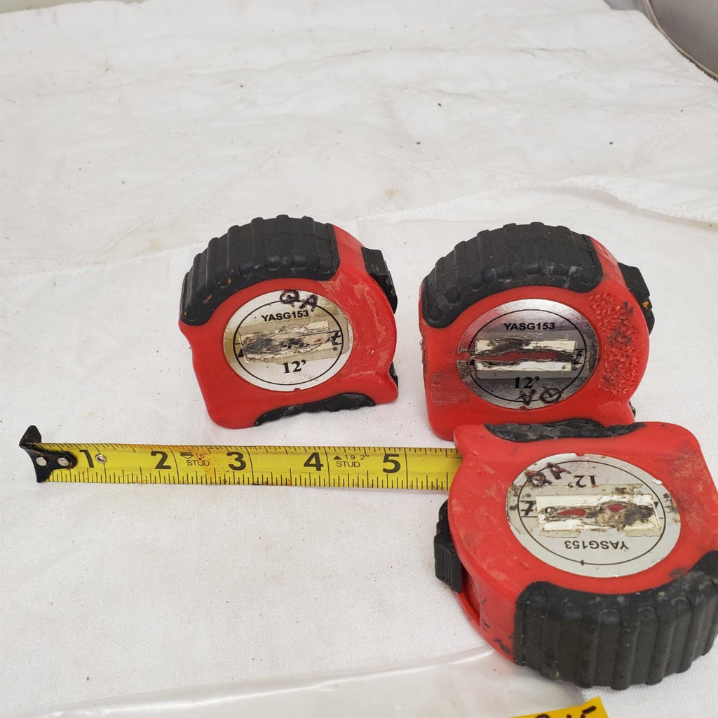 Lot of 3  Blue-Point 12' Feet Tape YASG153 Measure Soft Grip LOT-815