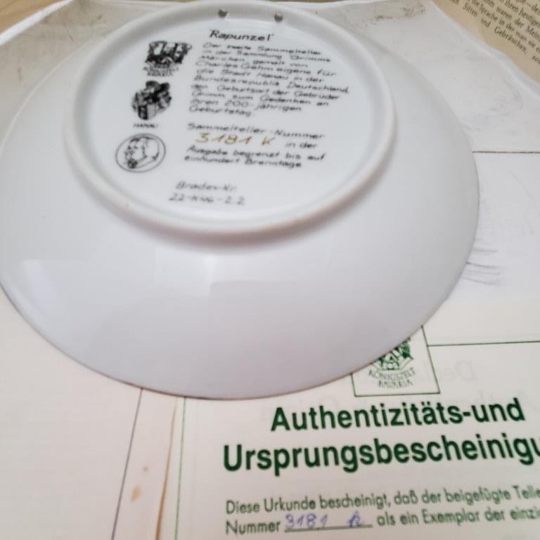 Lot of 8 Bradford Exchange Dornroschen Rumpelstilzche Rapunzel Collector Plate