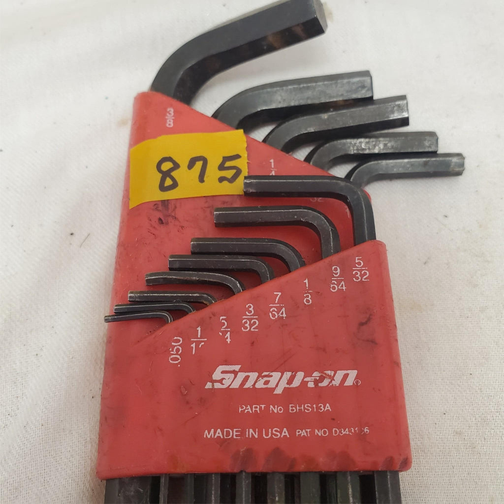 Lot of 13 Snap-on SAE Ball End Key Allen Wrench Set LOT-875