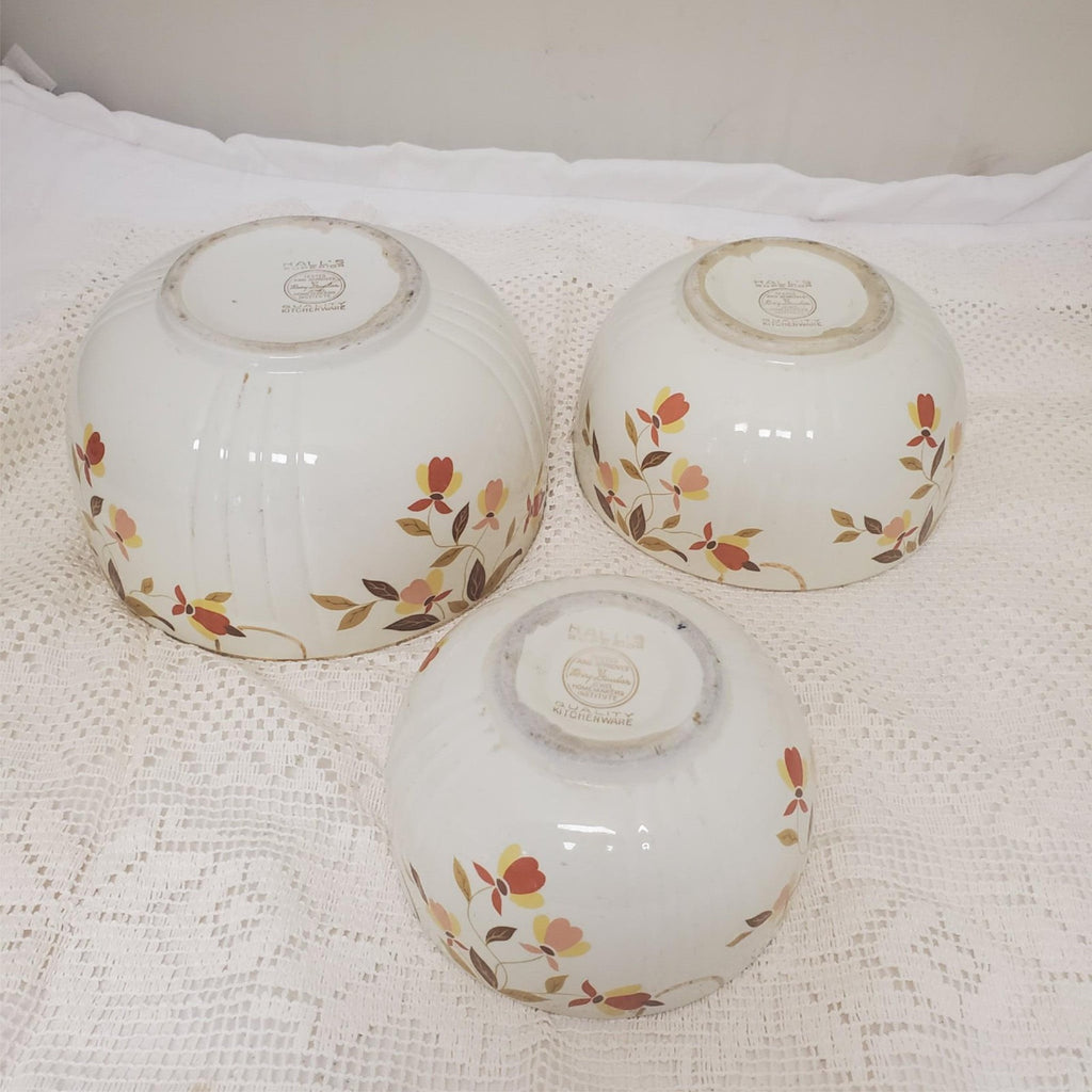 Set of 3 Hall's Superior Bowl. By Mary Dunbar Jewel Homemakers Institute