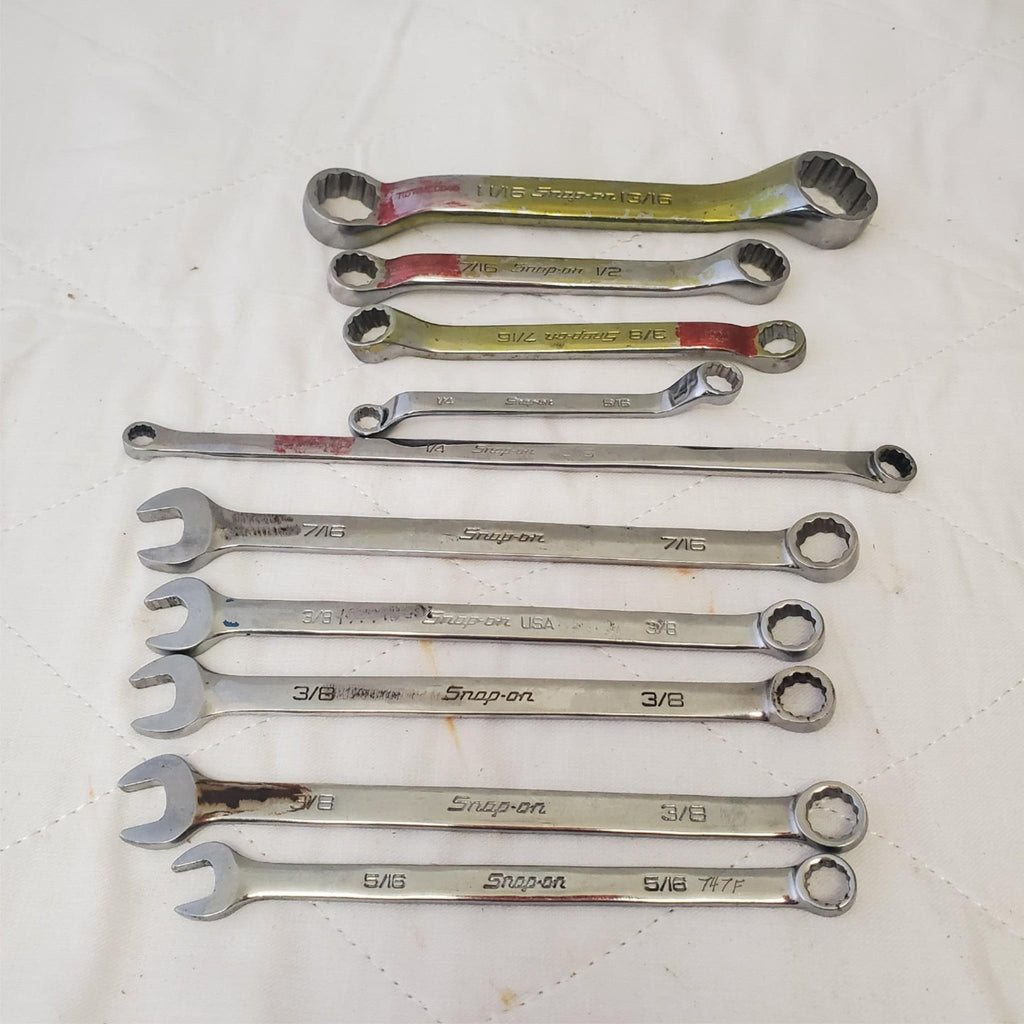 Lot of 10 Snap-On Combination Wrench & Double Box Offset Wrench LOT 493