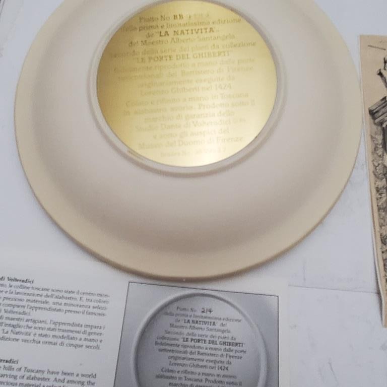 Studio Dante Di Volteradici Adorazione Dei Magi and La Nativita Plate