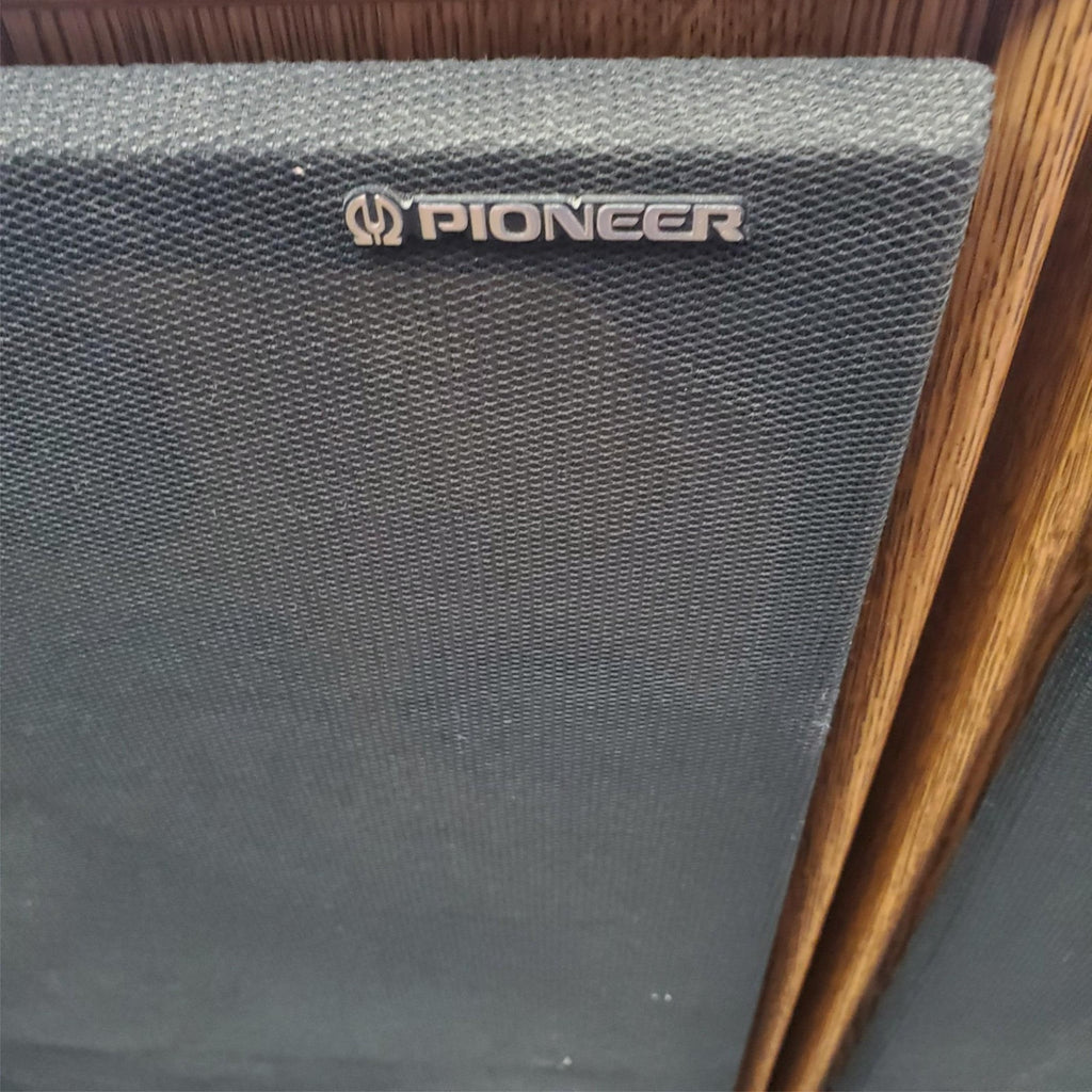 Pair Of Pioneer Colored Vinyl Laminated Wood Floor Speakers