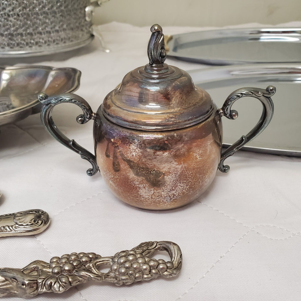 Vintage Silverplate Gravy Serving Boat Tray Dish