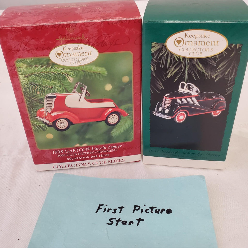 Hallmark Kiddie Car Classics 1938 Garton Lincoln Zephyr & 1937 Steelcraft Auburn