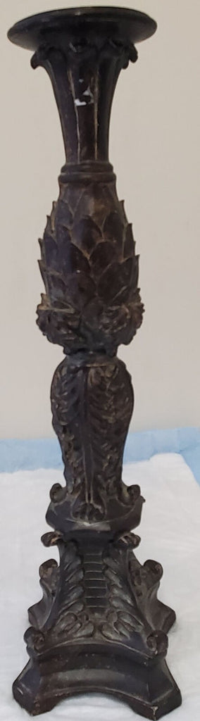 Antique French Candlestick - Black Patina