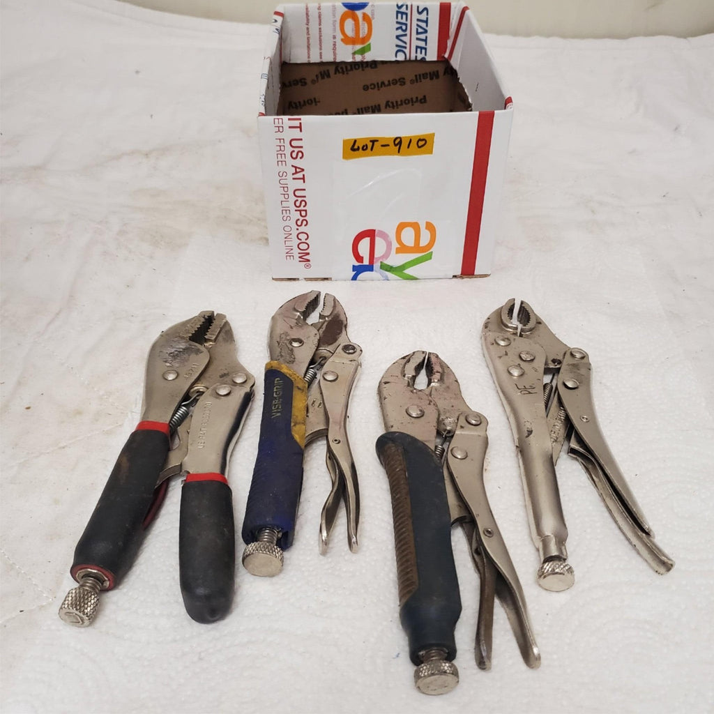 Lot of 4 Assorted Adjustable Locking Pliers Set LOT-910