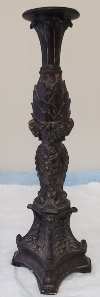 Antique French Candlestick - Black Patina