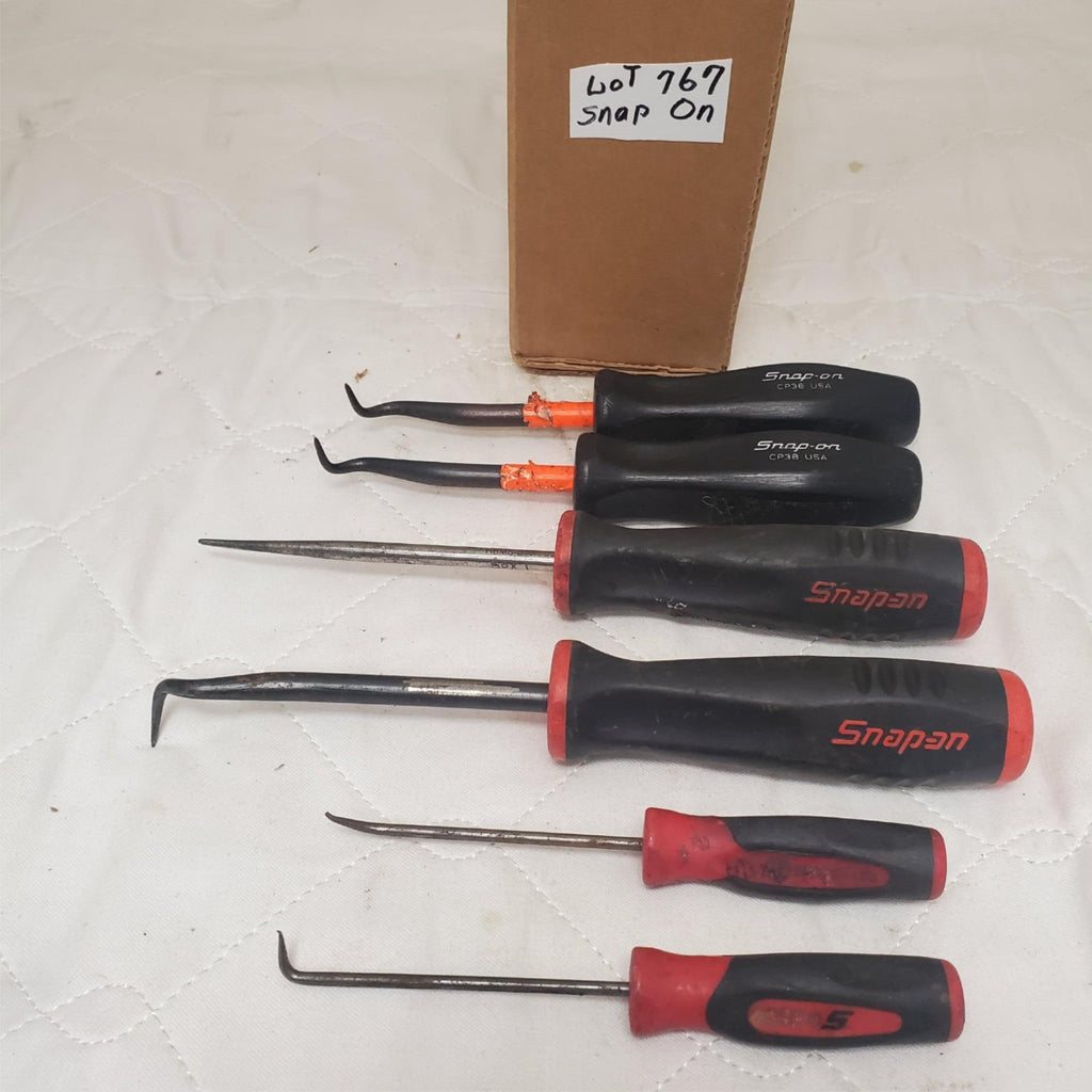 Lot of 6 Snap-On Grip Cabinet Awl and Hook Tools Set LOT-767