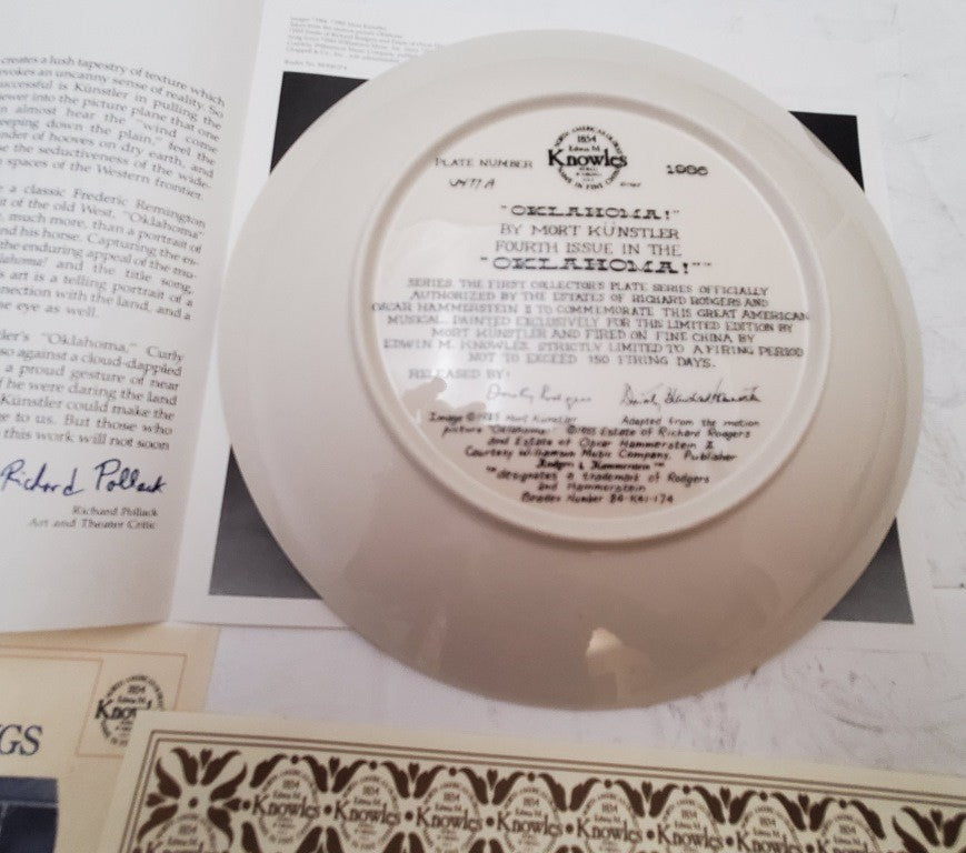 Knowles Collectors Plate Oh What a Beautiful Morning, I Can't Say No and More
