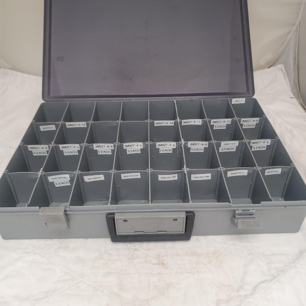 Empty Adjustable Compartment Box for Temporary Fastener Wings
