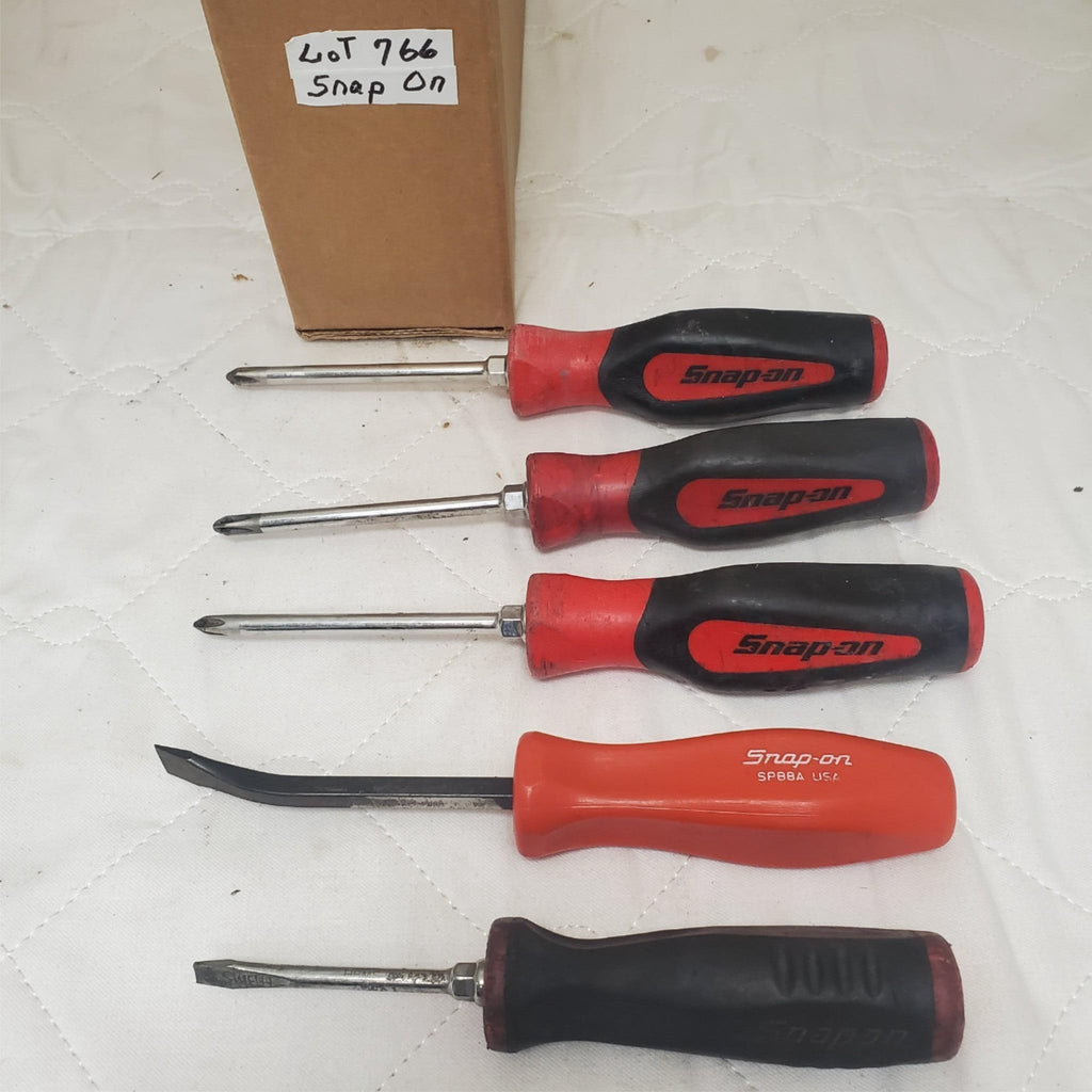 Lot of 5 Mixed Snap On Soft Grip Handle Screwdriver Set LOT-766