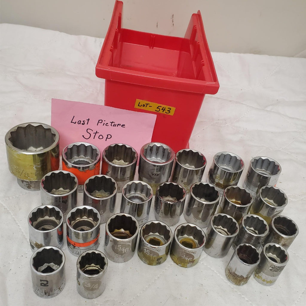 Lot of 26 Assorted Armstrong Socket Set LOT-543