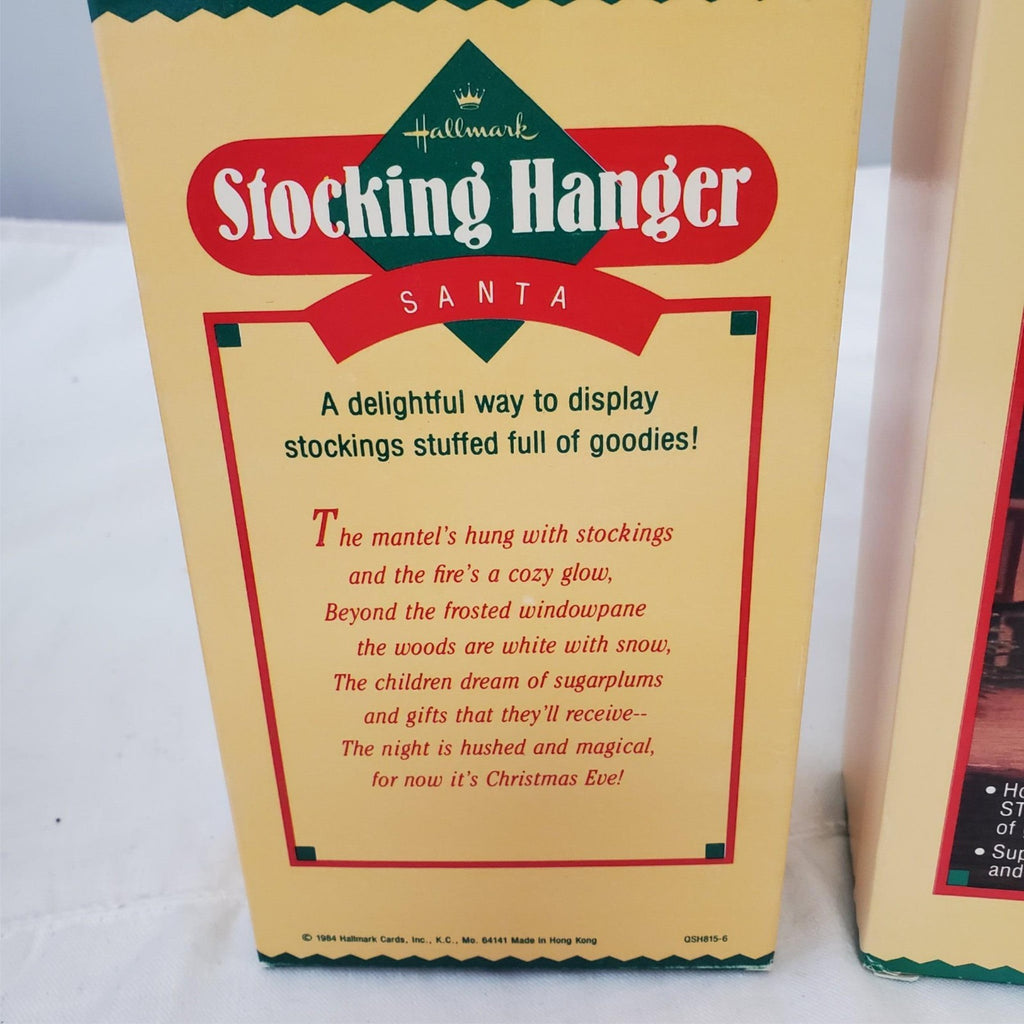 Lot of 2 Hallmark Christmas Stocking Hanger Photo Holder