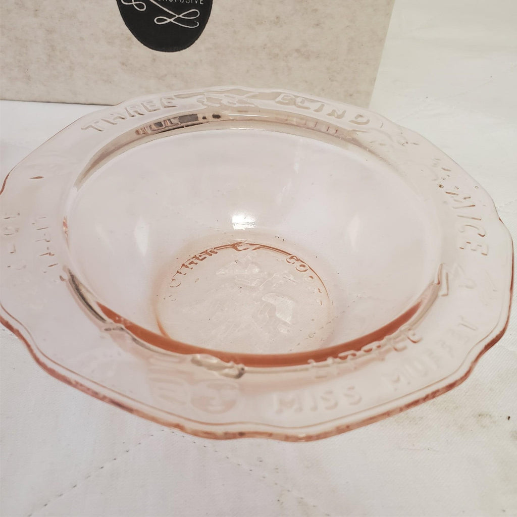 Tiara Exclusives Amber Glass Nursery Rhyme Humpty Dumpty Baby Plate Bowl Cup