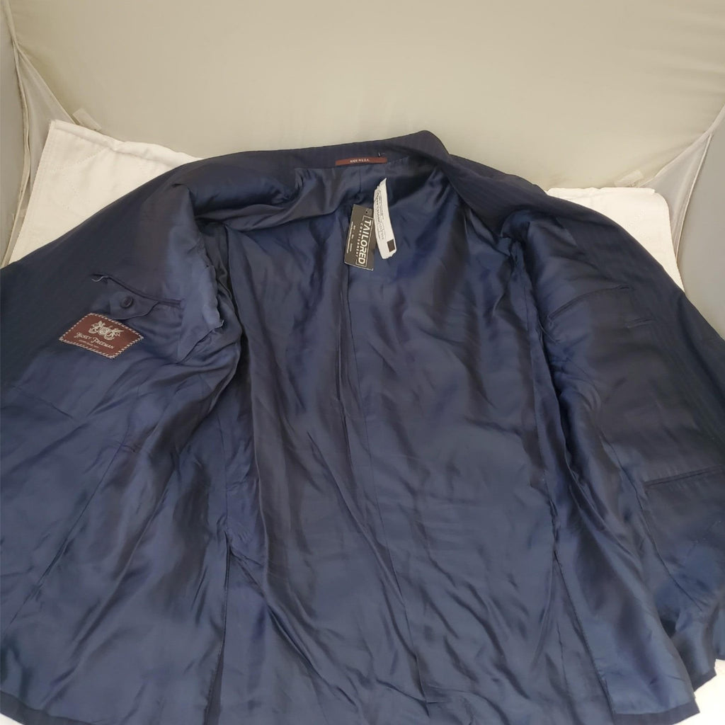 HICKEY FREEMAN 100% Wool Blue Striped Blazer Suit Jacket Sport Coat YB003 40R