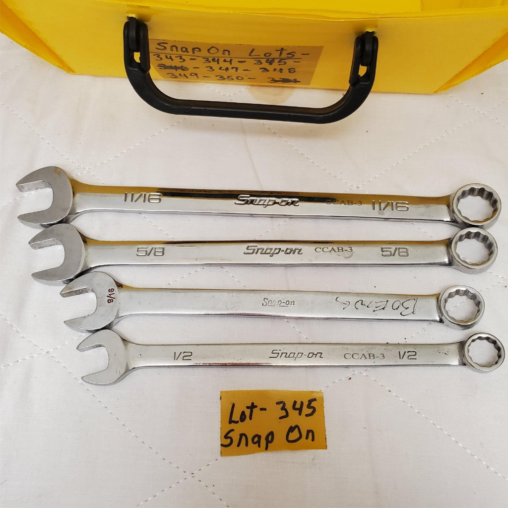 Lot of 4 Snap-on 12-Point combination Wrenches LOT-345