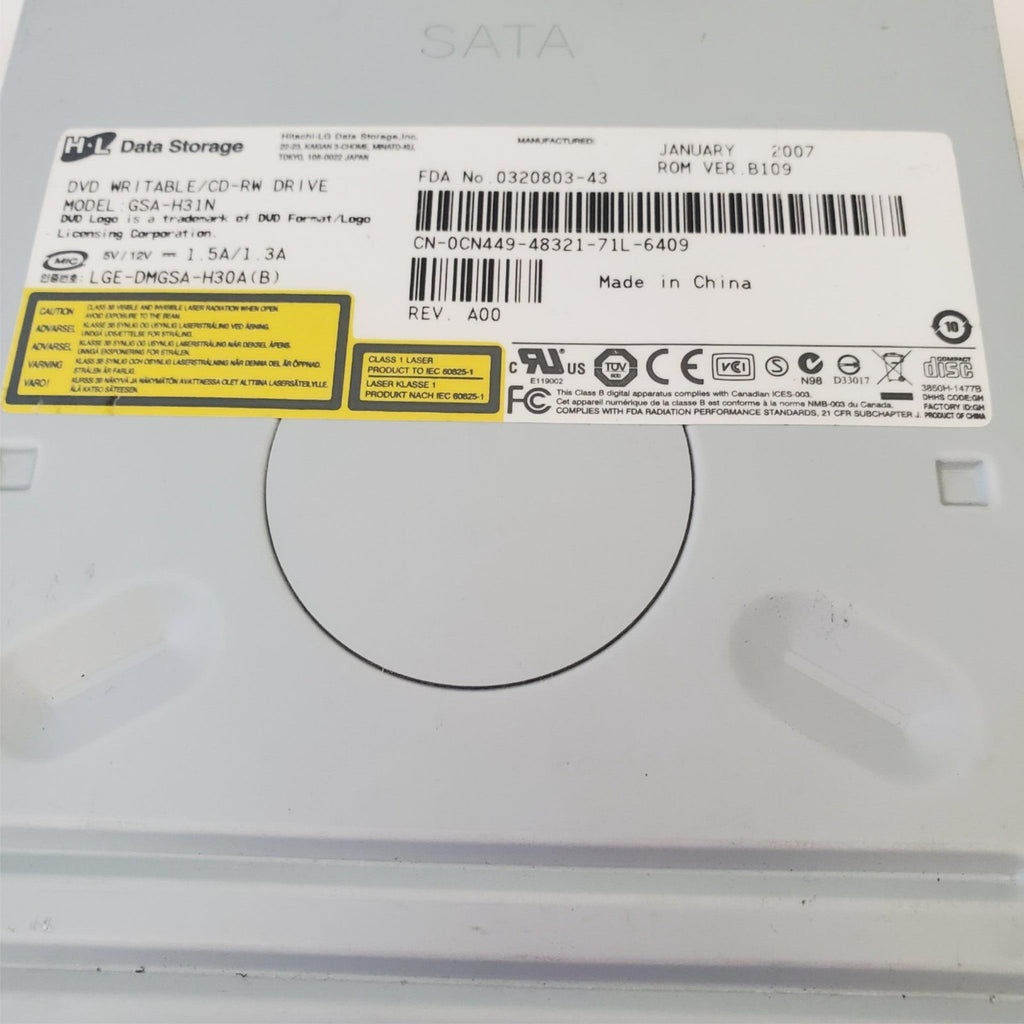 Hitachi-LG DVD Writable/CD-RW Drive Model GSA-H20L