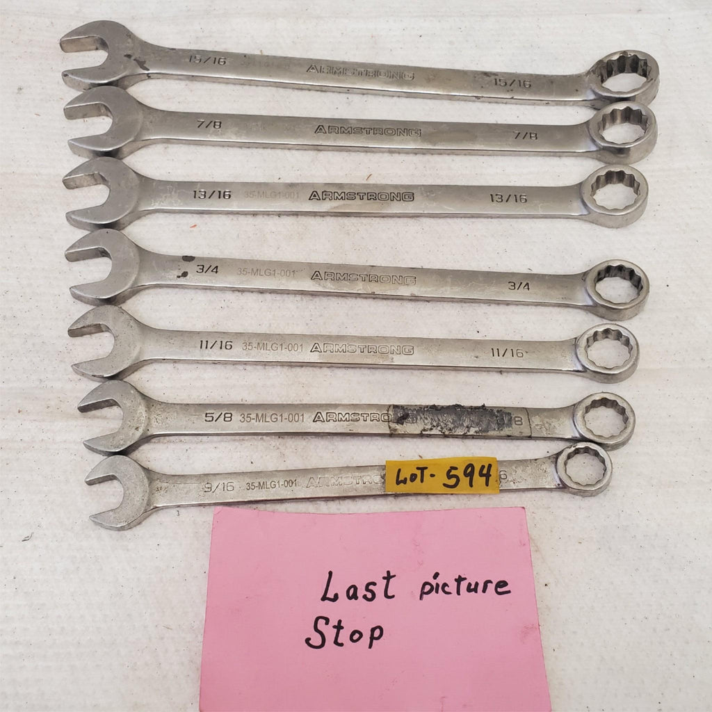 Lot of Assorted Armstrong Combination Box Wrenches LOT 594