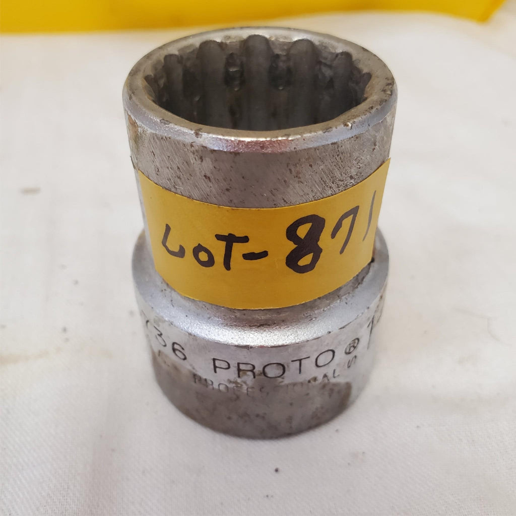 Proto Professional 5736 12 Point Shallow Chrome Socket LOT-871