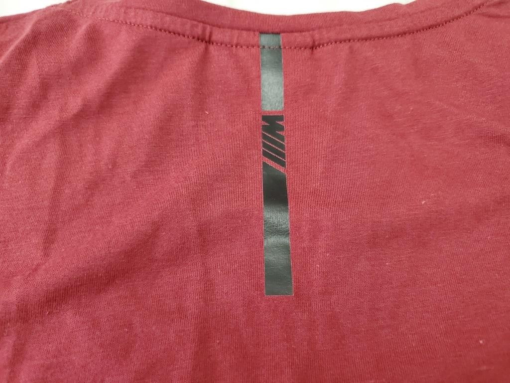 Women's BMW IIIM Stylish Red Short Sleeves Scoop Neck Size XSmall T-shirt