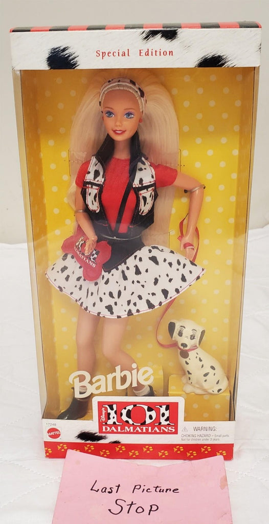 Barbie 101 Dalmatians SE Red Purse, Spotty Skirt,Puppy Figure Disney Collector