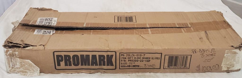 Lot of 8 ProMark Full Extension Drawer Slide 22 Inches