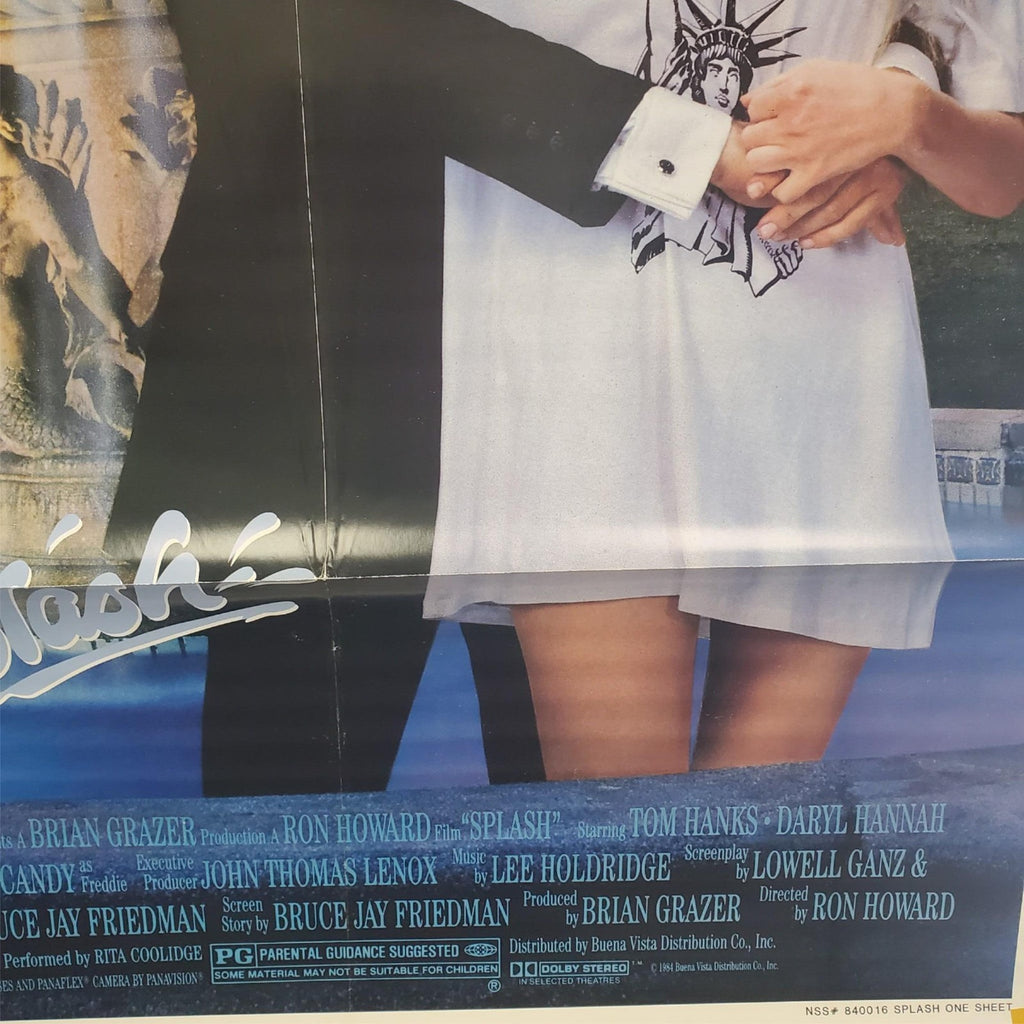 Splash 1994 Movie Poster Tom Hanks Daryl Hannah 