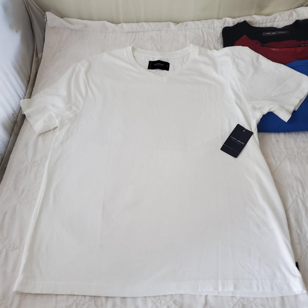Lot of 4 Assorted Size M 38-40 Russell & Other Brand Dry Fit Short Sleeve Shirt 