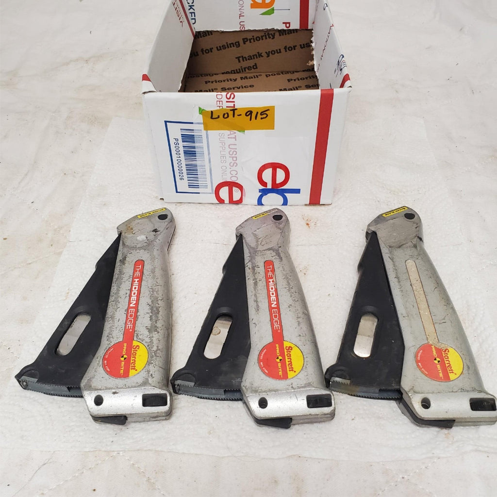 Lot of 3 Starrett Hidden Edge 67584 Utility Knife LOT-915