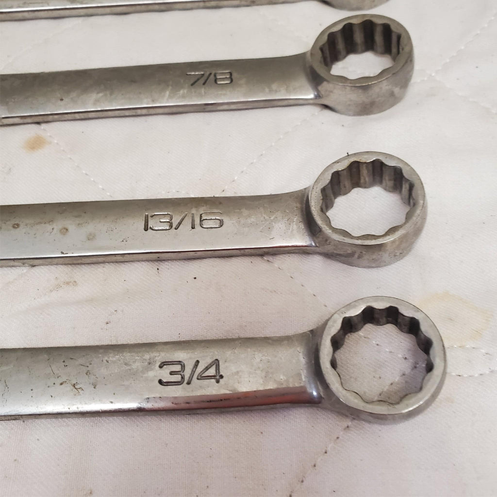 Lot of 5 Snap-On Combination Box Wrenches Set LOT-829