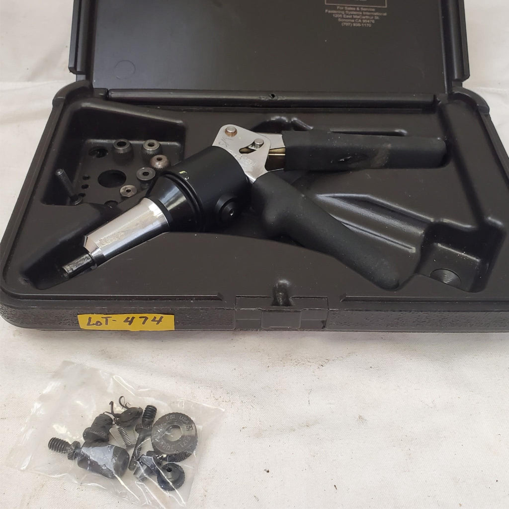 FSI D-100-RN Combination Hand Hydraulic Riveter Nutsetter Kit with Case LOT-474