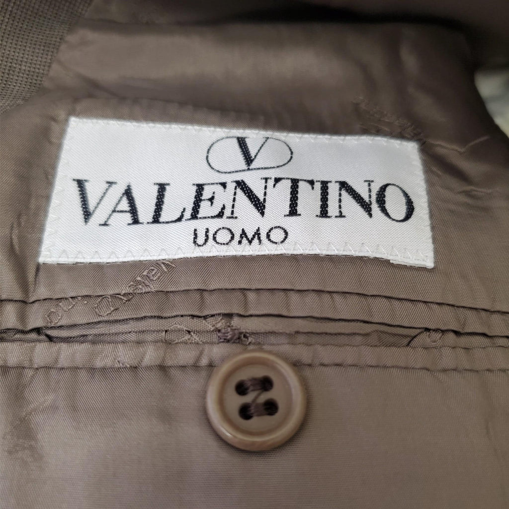 VALENTINO 100% Wool Mens Brown Blazer Suit Jacket Sport Coat 46L